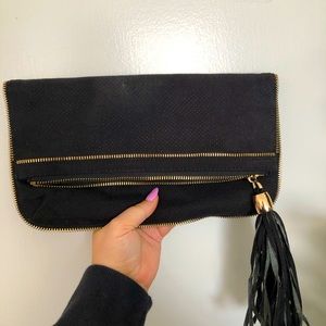 Folded Black Clutch